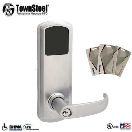 Townsteel E-Genius 4000 Touch Keypad Interconnect Lock 99 pin codes and 300 MIFARE RFID cards capacity Schlage TNS-EG4TT-SRH626-40WSC